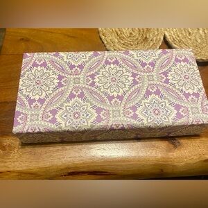 Raymond Waites purple floral jewelry box
